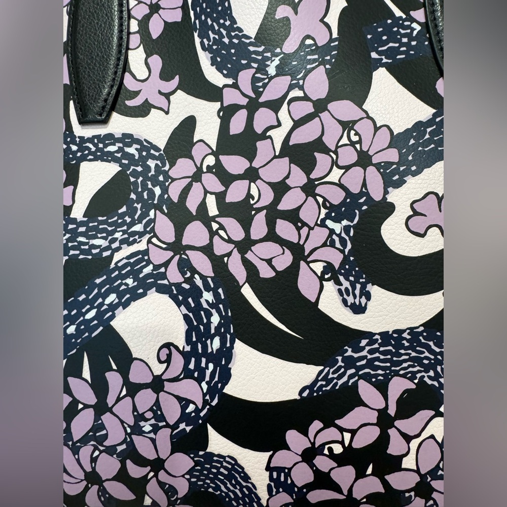 Kate Spade New York Snake Garden Medium Purple & Pink Tote Bag - Picture 5 of 14